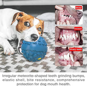 Interactive Meteorite Fetch Dog Ball with Fun Squeaky Giggle Sound (Large Dog)