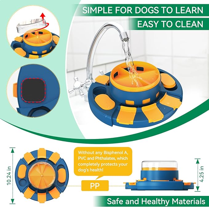 Dog Puzzle Toy Step-On Disc-Fit &amp; Go Pets
