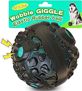 Interactive Meteorite Fetch Dog Ball with Fun Squeaky Giggle Sound (Medium / Small Dog)-Fit &amp; Go Pets