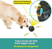 Interactive Meteorite Fetch Dog Ball with Fun Squeaky Giggle Sound (Medium / Small Dog)